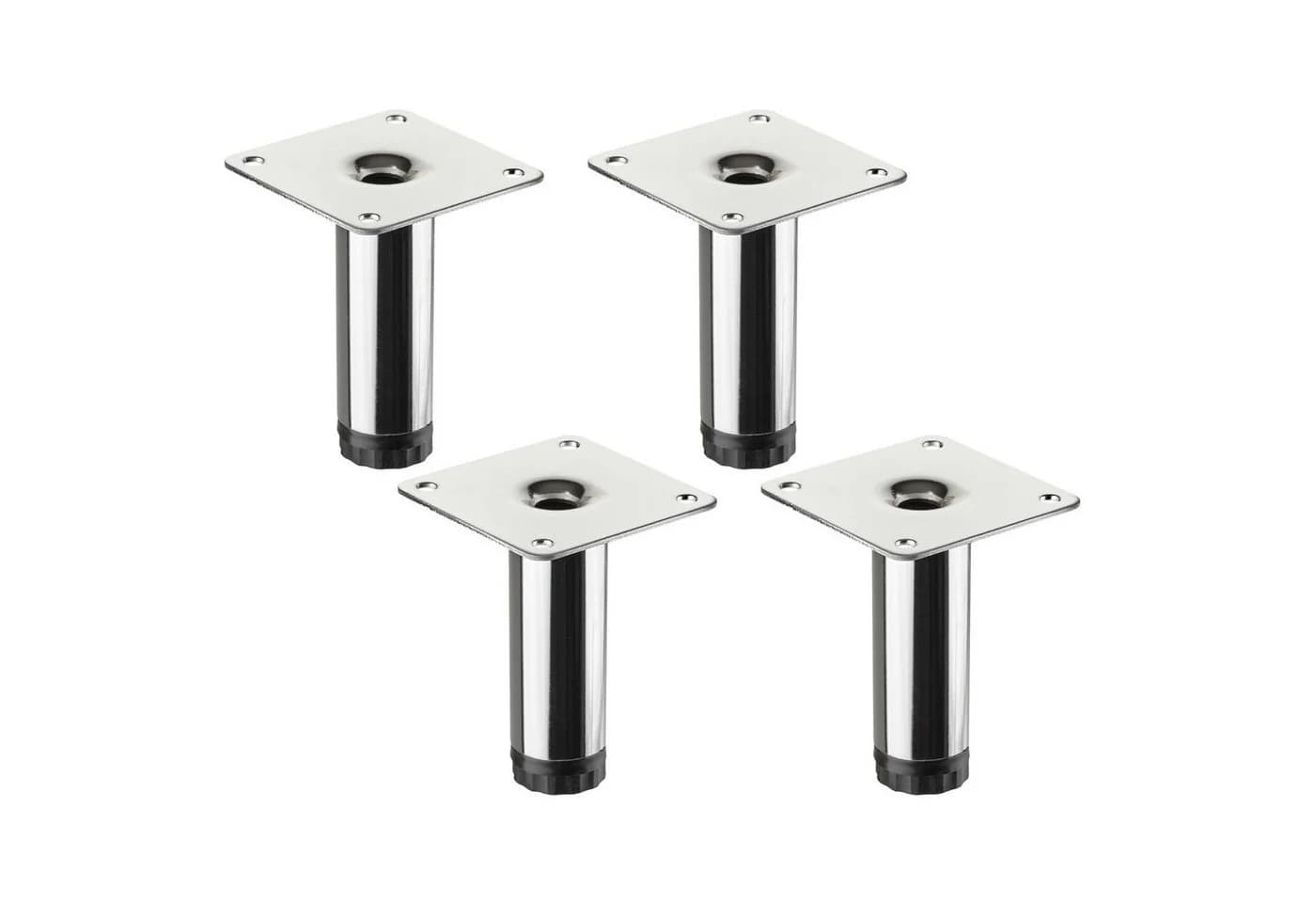 SO-TECH® Möbelfuß LIMA 4er Set Höhenverstellbar Chrom Silber - Bild 2