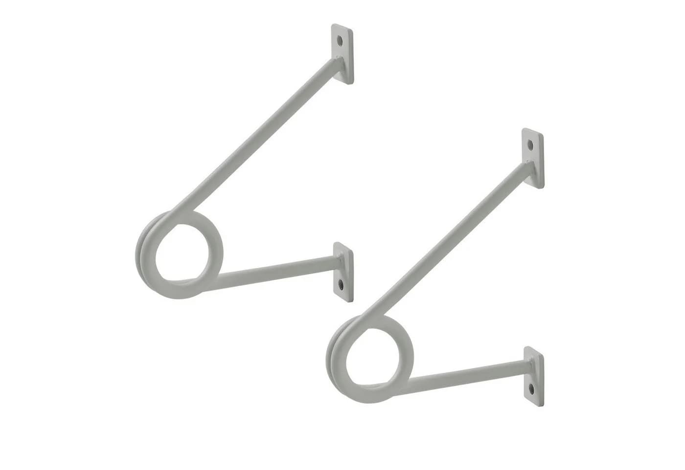 SO-TECH® Garderobe Rundstabhalterung 120 x 150 x 20 mm Weiß Satin - Bild 2