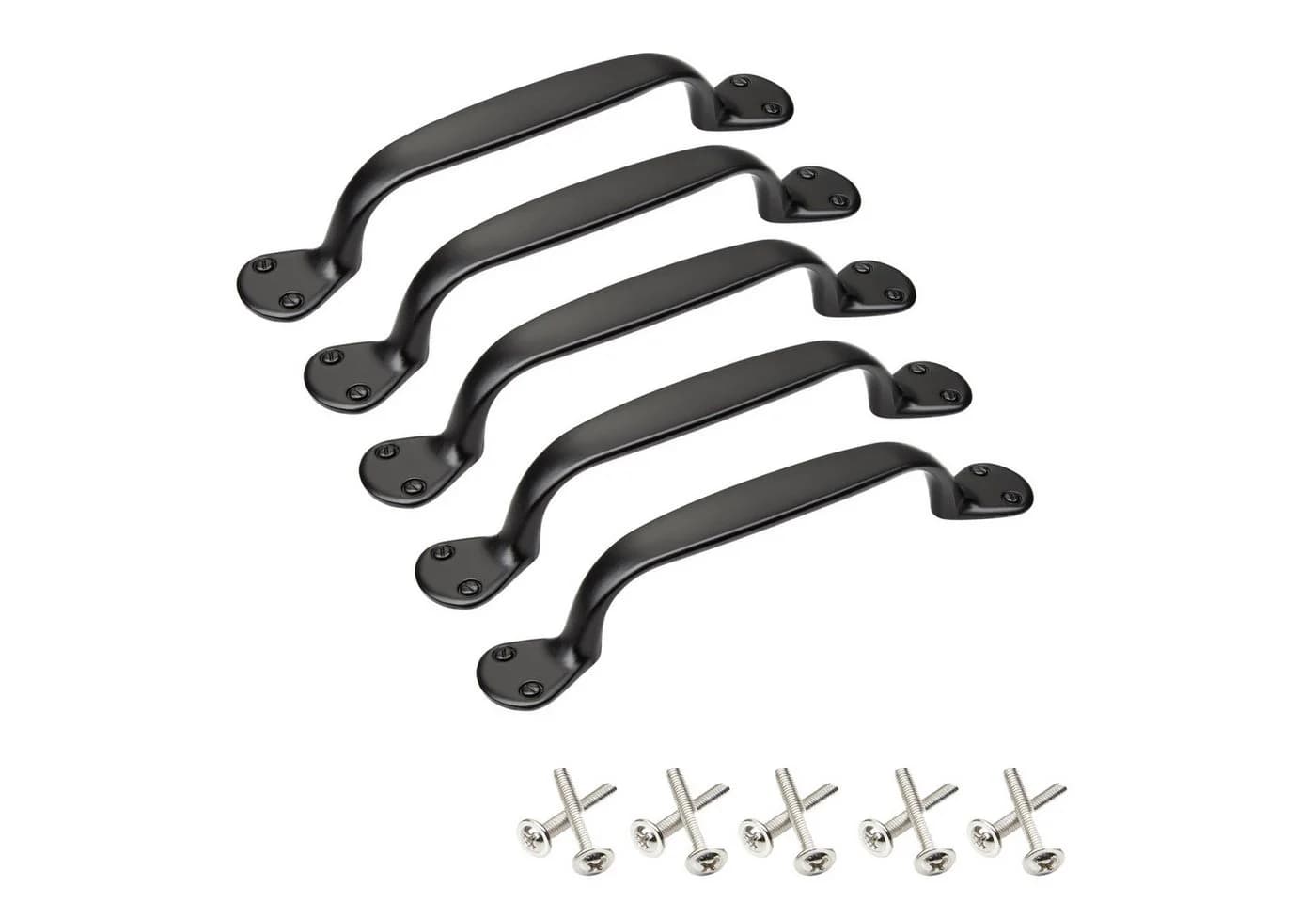 SO-TECH® Möbelgriff Erik 96mm Lochabstand 5er Set Schwarz Metall - Bild 2