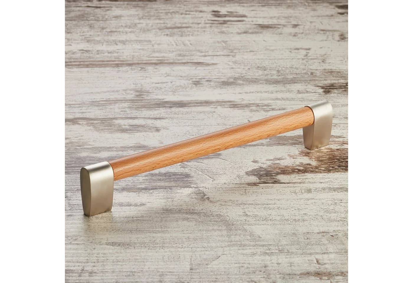 SO-TECH® Möbelgriff SW151 Edelstahloptik Buche 192 mm