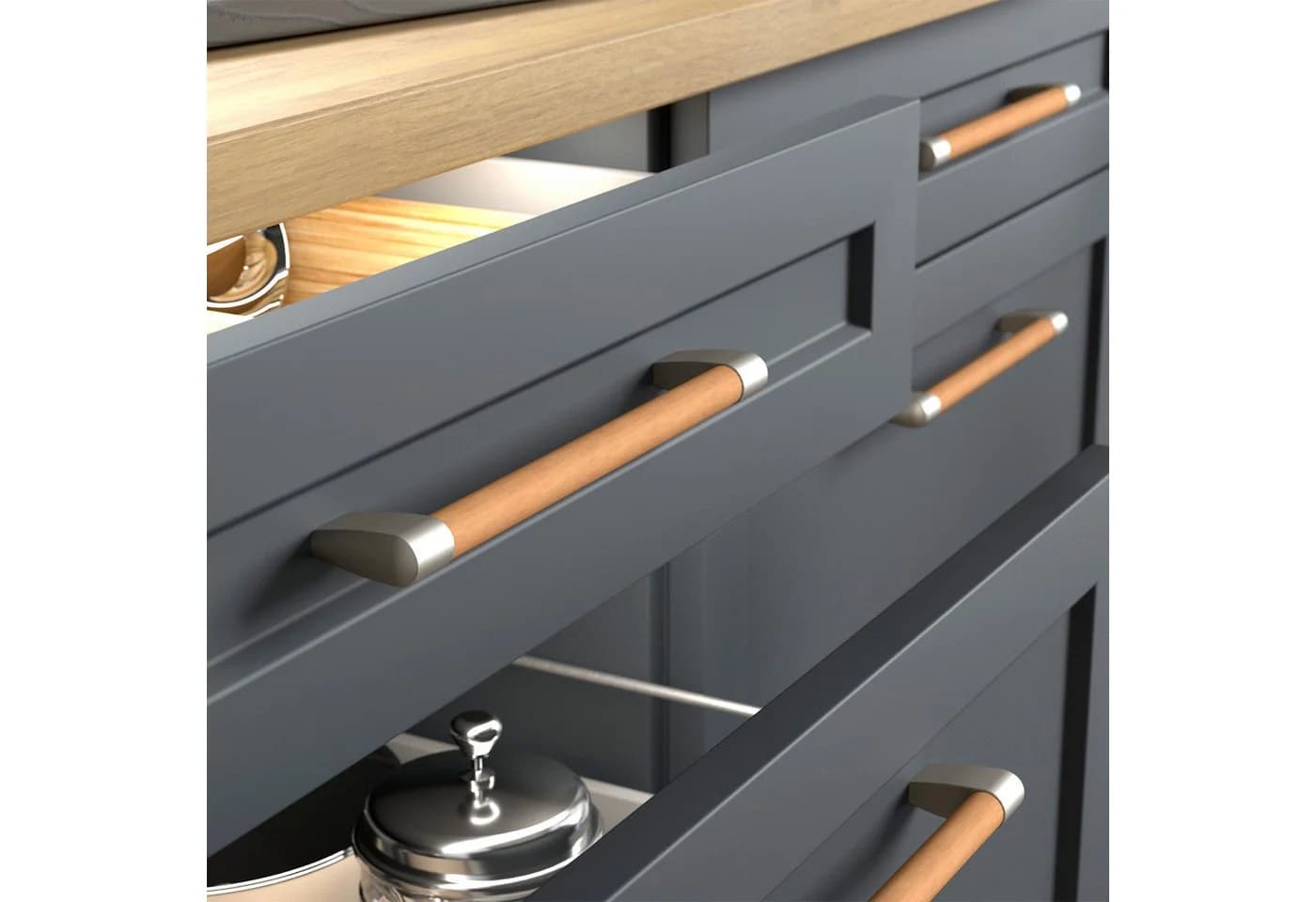 SO-TECH® Möbelgriff SW151 Edelstahloptik Buche 192 mm - Bild 3