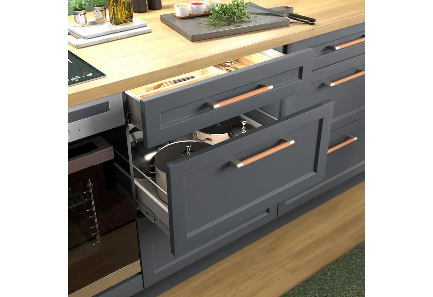 SO-TECH® Möbelgriff SW151 Edelstahloptik Buche 192 mm - Bild 4