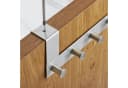 SO-TECH® Türgarderobe Garderobenleiste LINEA 380 x 110 mm, mit 6 Haken Türhaken, Edelstahl matt gebürstet, für 40 mm Türen ohne Falz Bild 4