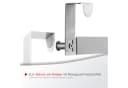 SO-TECH® Türgarderobe Garderobenleiste LINEA 380 x 110 mm, mit 6 Haken Türhaken, Edelstahl matt gebürstet, für 40 mm Türen ohne Falz Bild 5