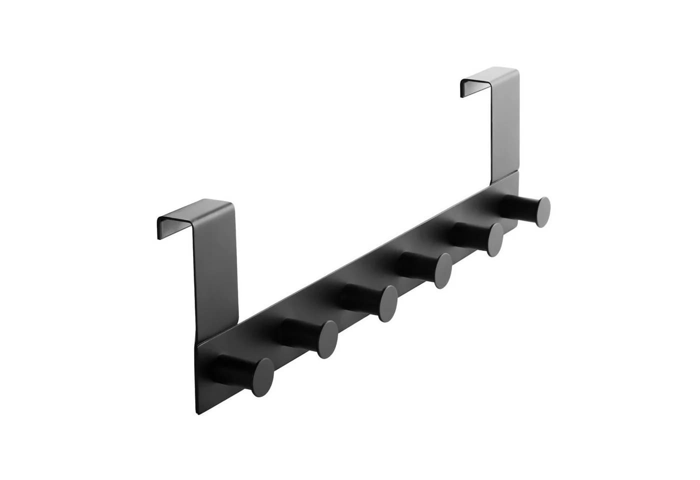SO-TECH® Türgarderobe LINEA 380x110mm 6 Haken Edelstahl Schwarz Matt - Bild 2