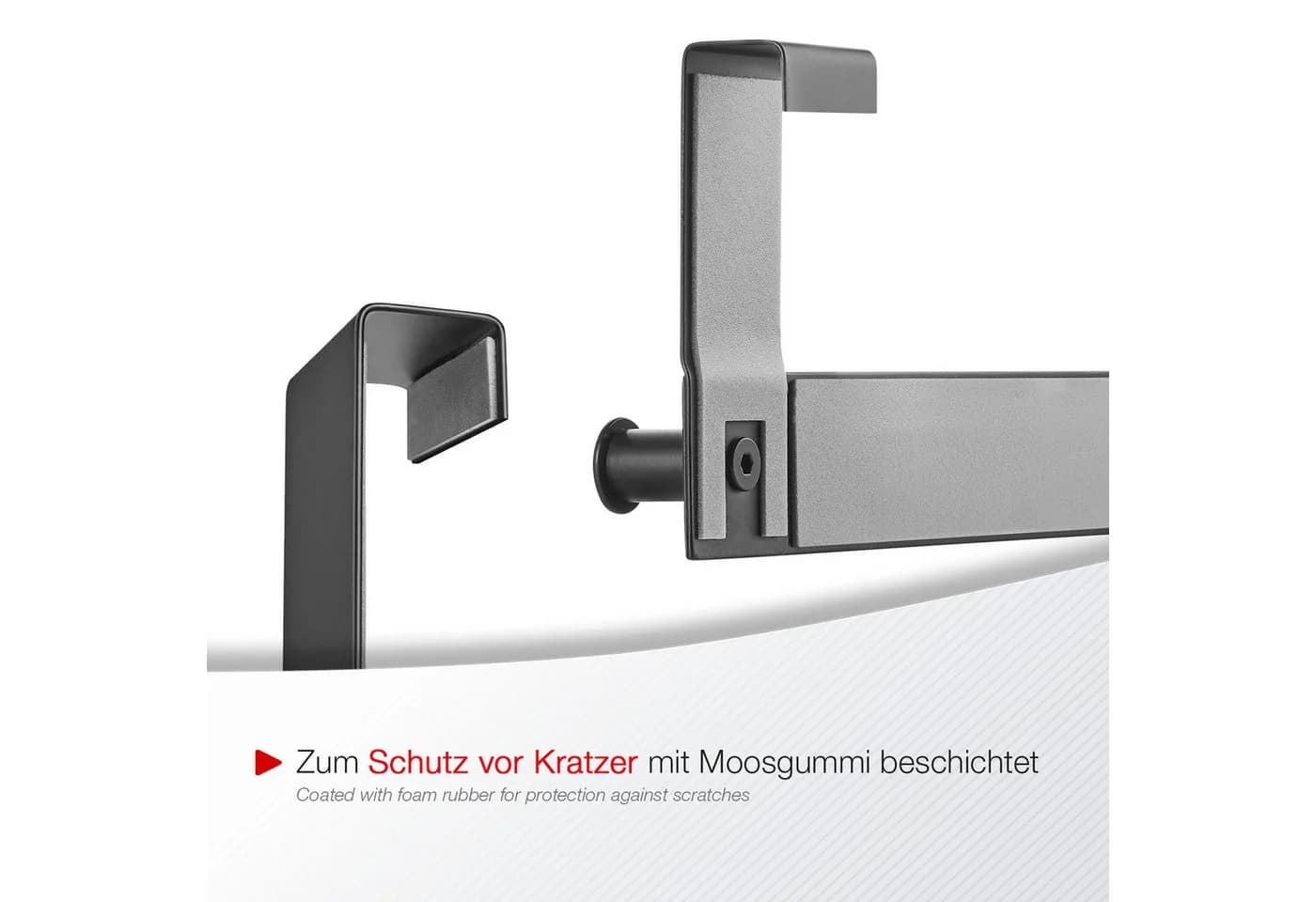 SO-TECH® Türgarderobe LINEA 380x110mm 6 Haken Edelstahl Schwarz Matt - Bild 5
