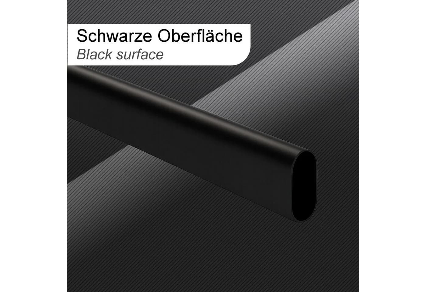 SO-TECH Garderobenstange Oval Stahl Schwarz 800 mm - Bild 3