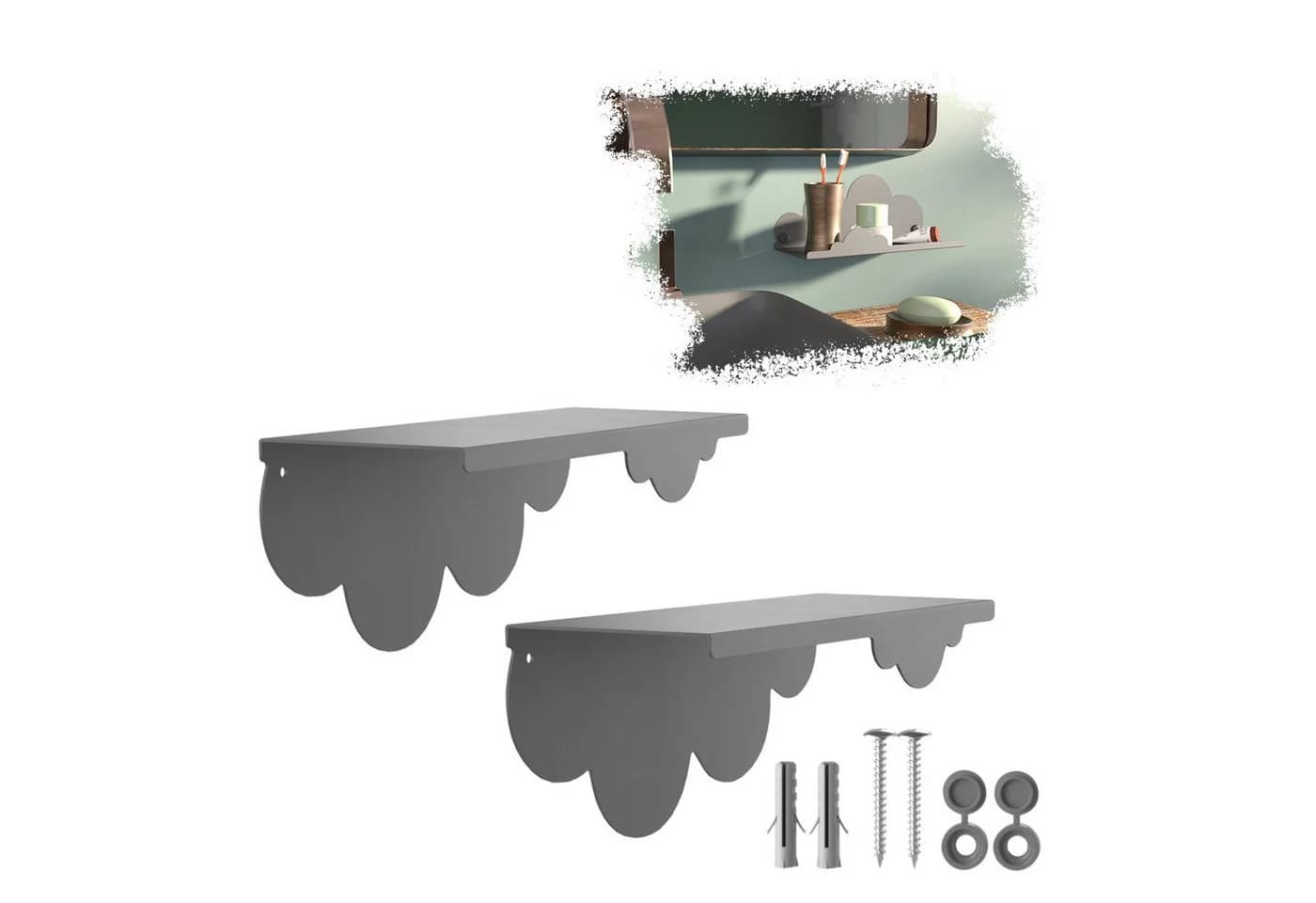 SO-TECH® Wandregal Schweberegal HOVER-XI Anthrazit - Bild 2
