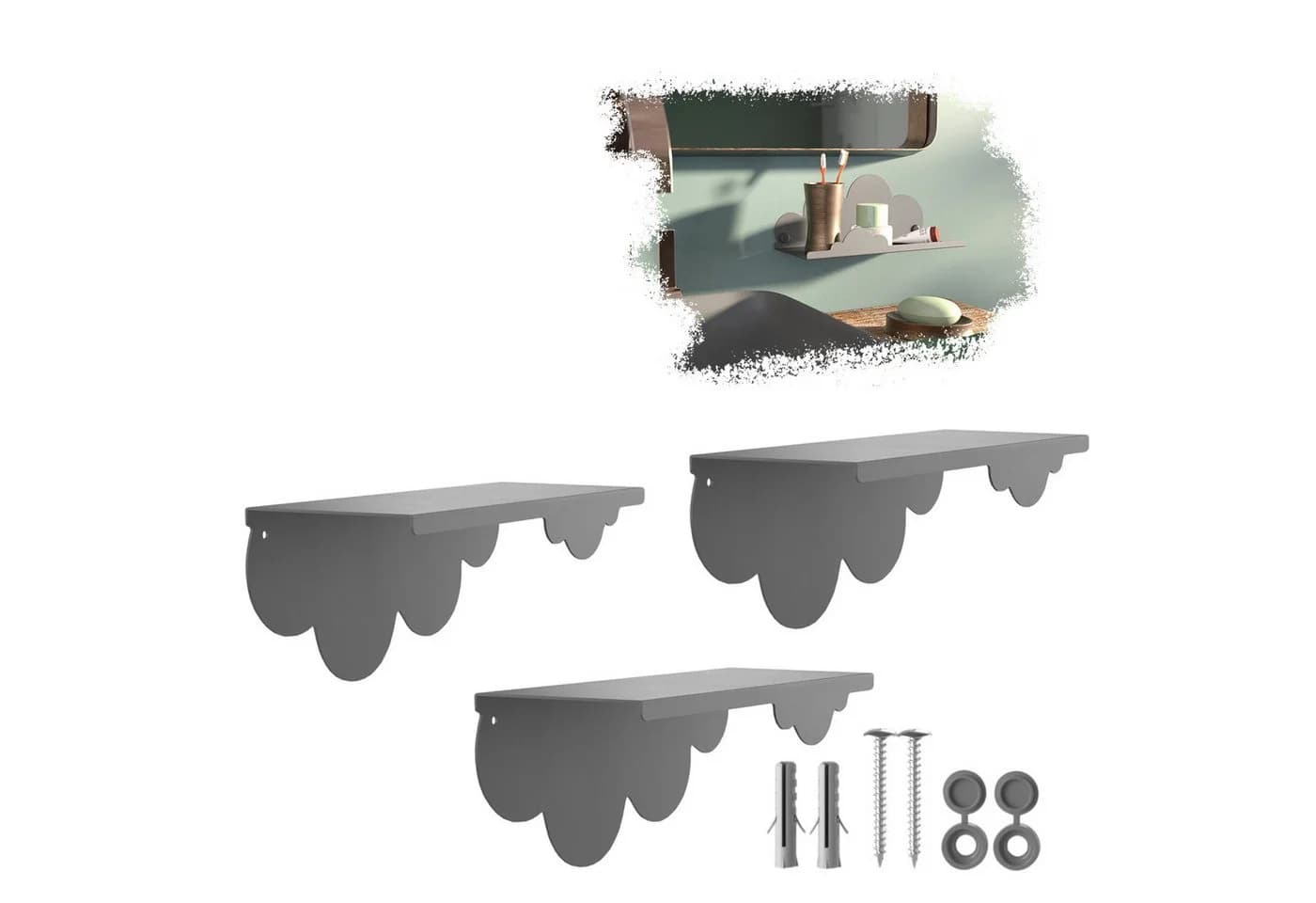 SO-TECH® Wandregal Schweberegal HOVER-XI Anthrazit - Bild 2
