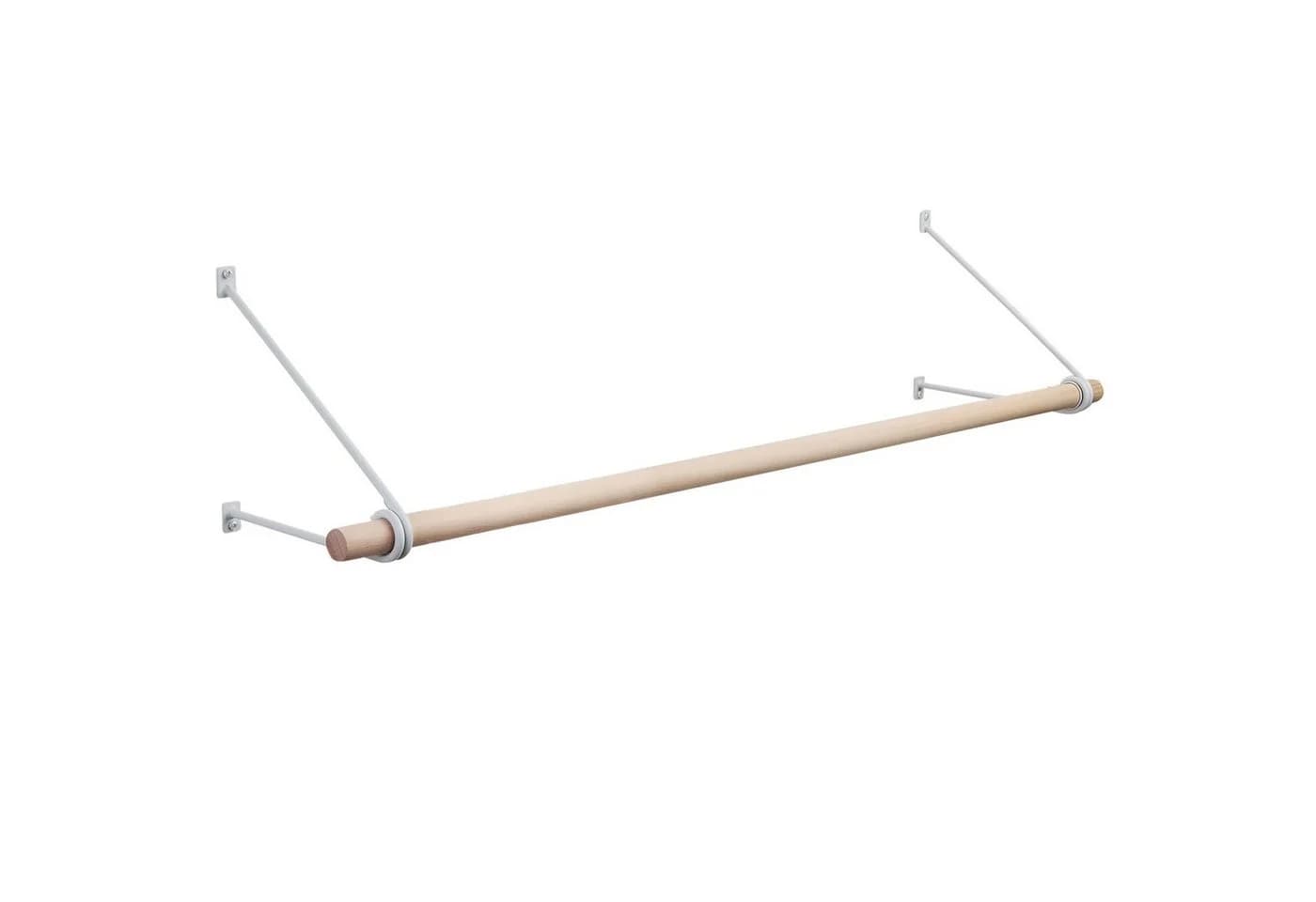 SO-TECH® Wandgarderobe Weiß mit 50 cm Kleiderstange aus Buche - Bild 2