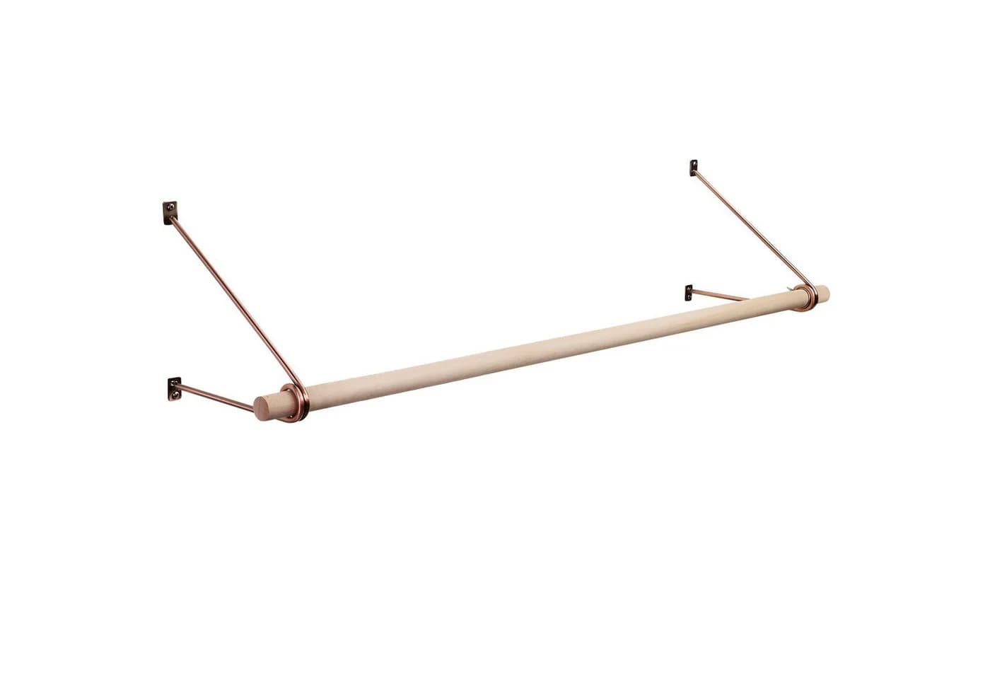 SO-TECH® Wandgarderobe 260x250mm mit 30mm Kleiderstange aus Buche - Bild 2