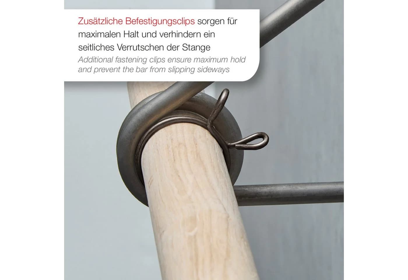 SO-TECH® Wandgarderobe 120 x 150 mm mit Kleiderstange aus Eiche - Bild 3