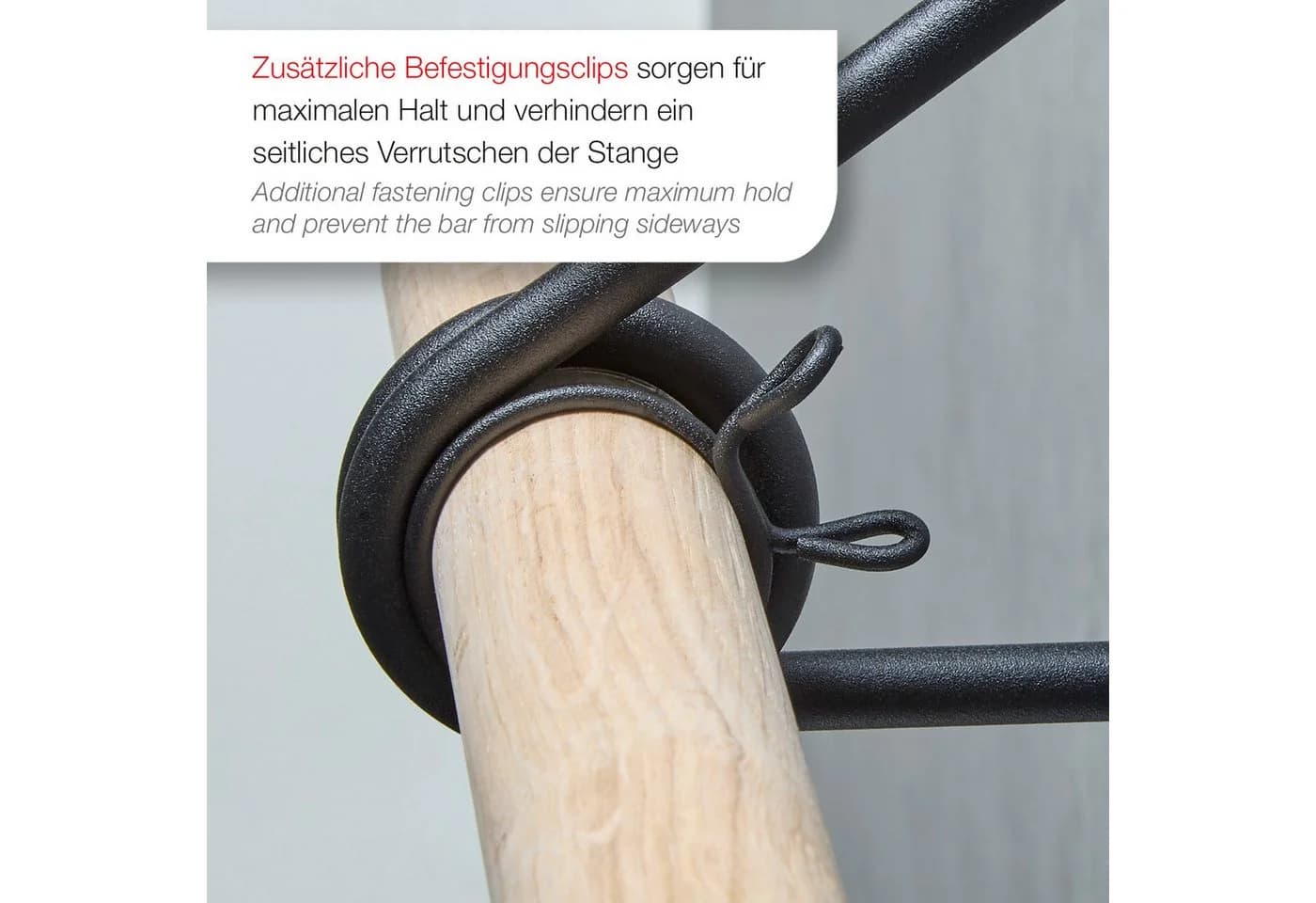 SO-TECH® Wandgarderobe 120 x 150 mm mit Kleiderstange aus Eiche - Bild 3