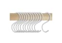 SO-TECH® S-Haken für Rundstäbe bis Ø 30 mm Weiß Satin pulverbeschichtet 12er-Set Bild 1