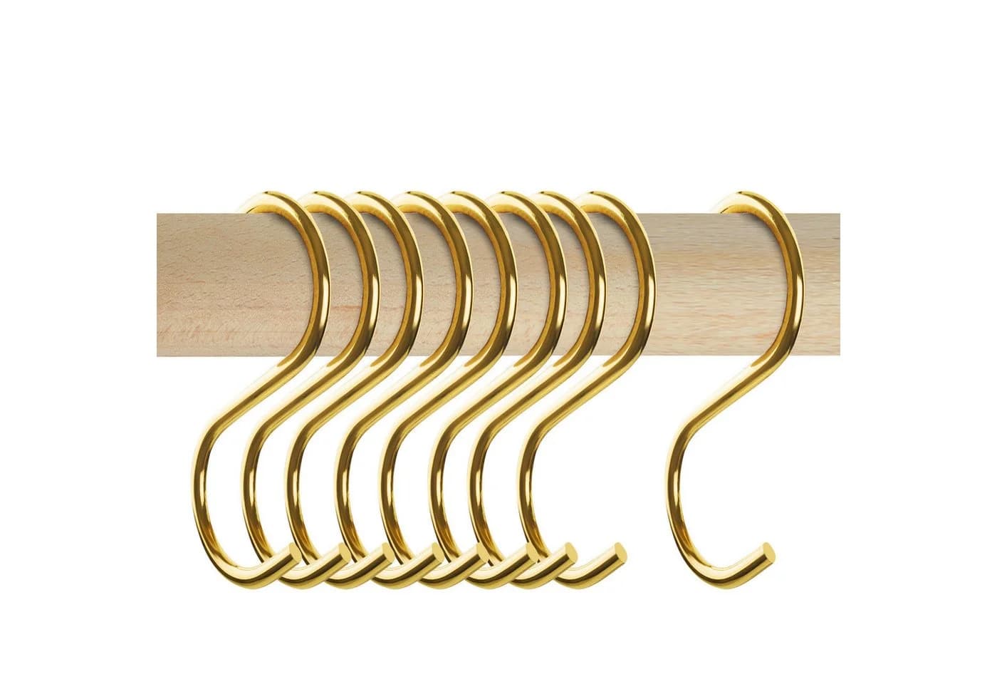 SO-TECH® S-Haken 9er Set Antik Gold für Rundstäbe bis Ø 30 mm