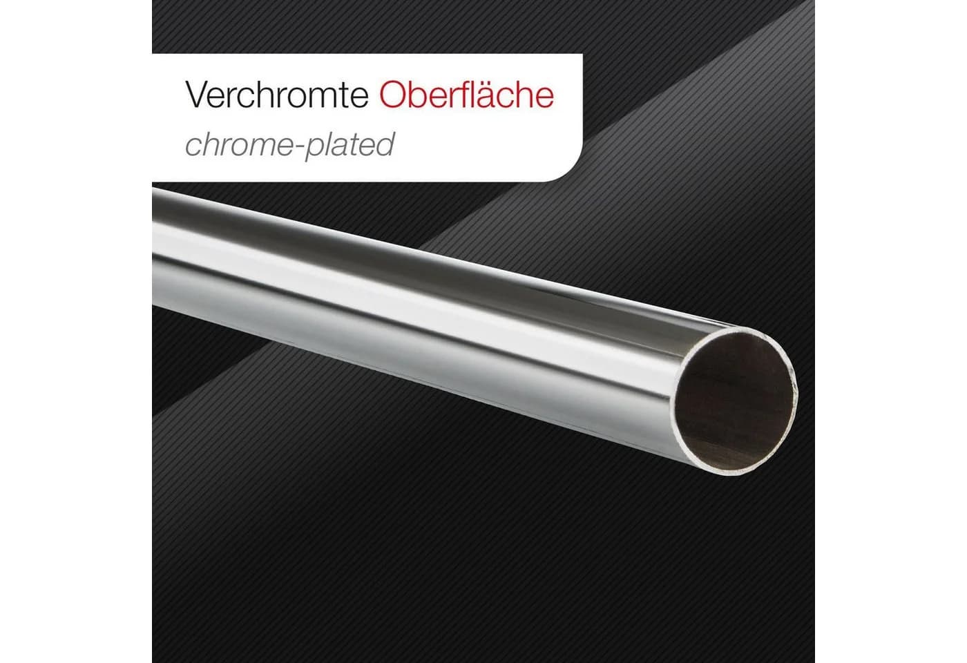 SO-TECH® Garderobenstange Schrankstange rund Ø 25 mm Chrom poliert - Bild 5