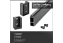 SO-TECH® Kleiderstange mit Gummiauflage und Schrankstangenlager Schwarz Matt Bild 5