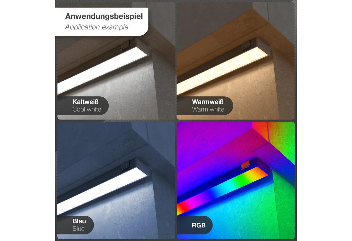 SO-TECH® LED-Stripe-Profil PH1 Silbermatt 1m für LED-Stripes bis 16mm - Bild 4