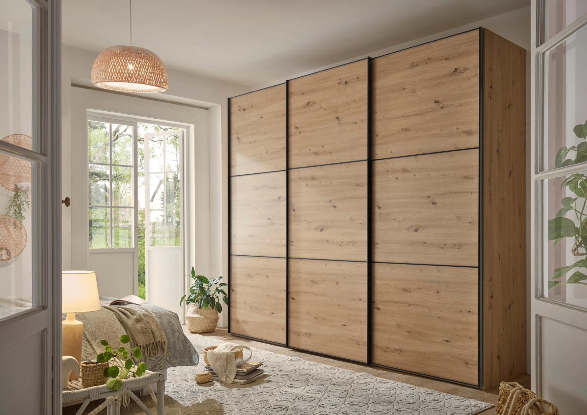 Schwebetürenschrank STAUD Includo Dekor Artisan Eiche