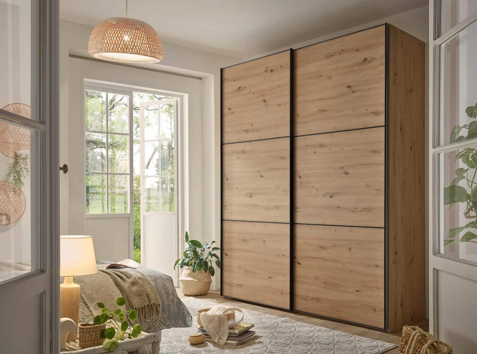 Schwebetürenschrank STAUD Includo Dekor Artisan Eiche