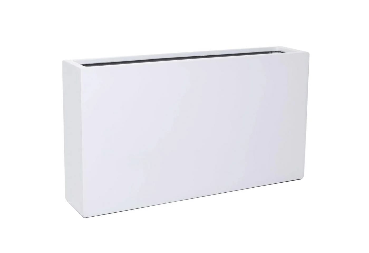 VIVANNO Pflanzkübel Fiberglas ELEMENTO SLIM Kasten Weiß Matt - Bild 2