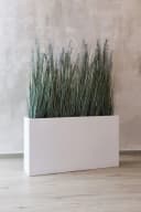VIVANNO Pflanzkübel Fiberglas ELEMENTO SLIM Kasten Weiß Matt Bild 5