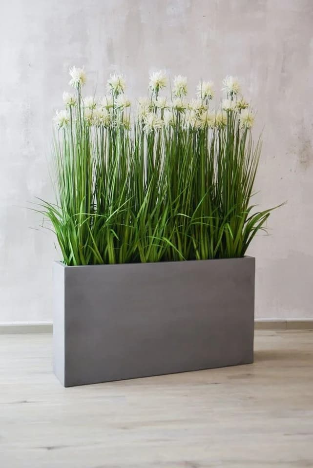 VIVANNO Pflanzkübel ELEMENTO SLIM Betongrau Matt Fiberglas - Bild 4