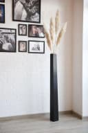 VIVANNO Bodenwindlicht Fiberglas OBELISK Säule Schwarz Matt Bild 1