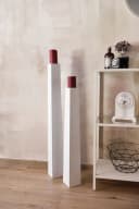 VIVANNO Bodenwindlicht Fiberglas OBELISK Säule Weiß Matt Bild 4