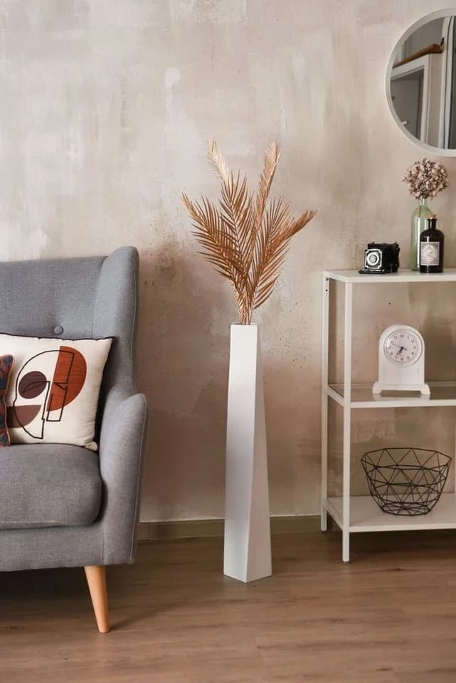 VIVANNO Bodenwindlicht Fiberglas HYDRON Säule - Weiß Matt - Bild 4