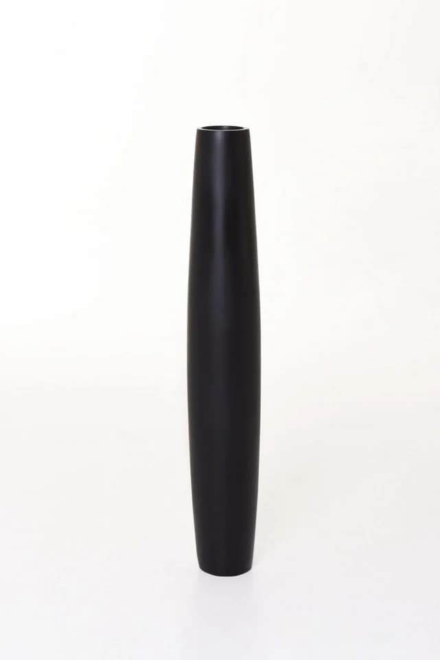 VIVANNO Bodenvase Fiberglas ISONDRA Säule Schwarz Matt - Bild 4