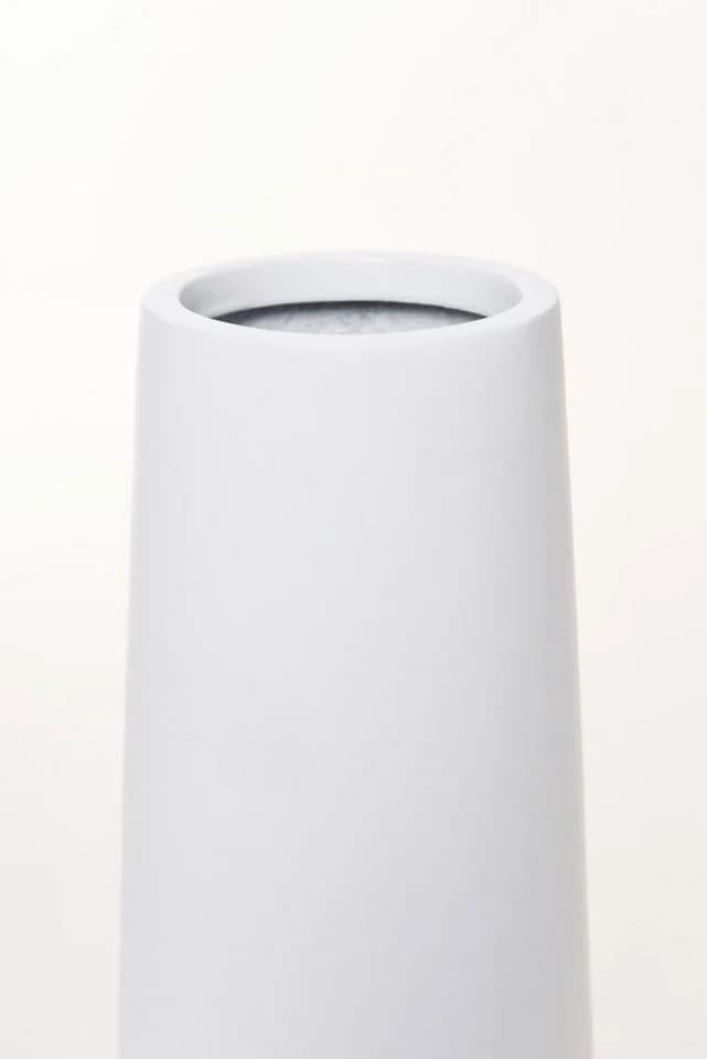 VIVANNO Bodenvase ISONDRA Säule Weiß Matt Fiberglas