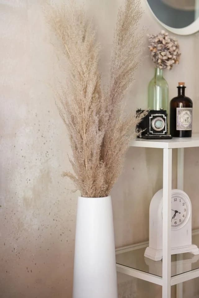 VIVANNO Bodenvase ISONDRA Säule Weiß Matt Fiberglas - Bild 3