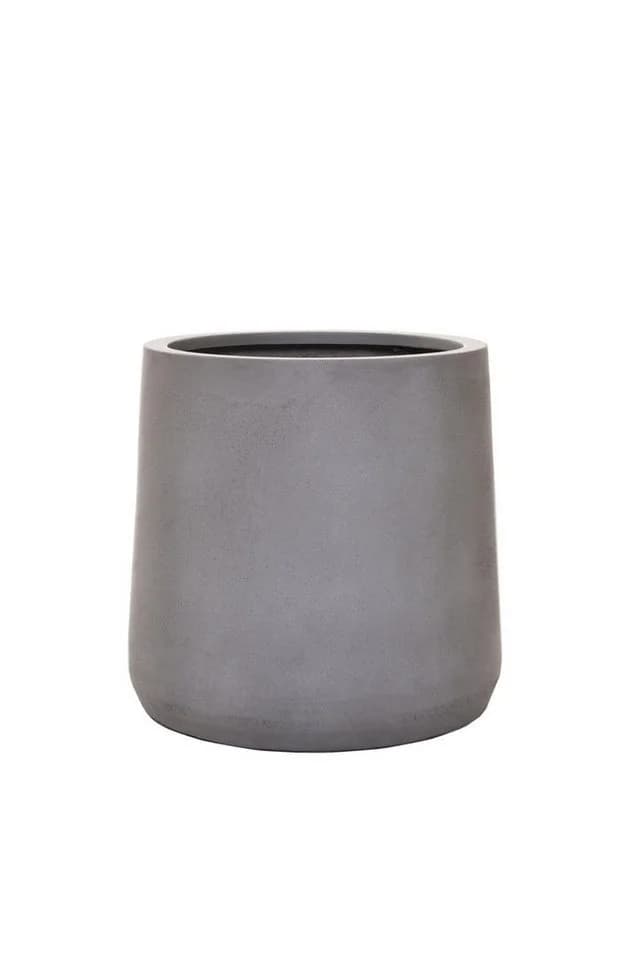 VIVANNO Blumentopf Fiberglas VEKRA Rund Betongrau Beton-Design - Bild 2