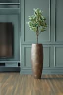 VIVANNO Bodenvase MAGNUM Rund Quarzgrau Seidenmatt Fiberglas Bild 1