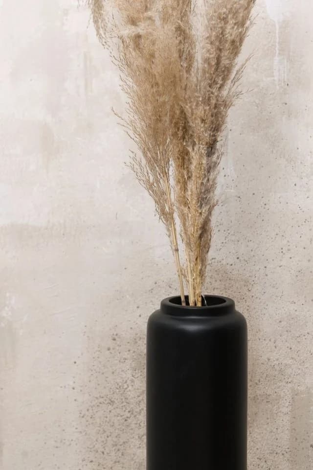 VIVANNO Bodenvase DIRETO Säule Schwarz Matt Fiberglas - Bild 3