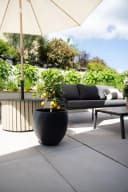 VIVANNO Blumentopf PLUTO Rund Anthrazit Matt Fiberglas Bild 4