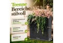 VIVANNO Pflanzkübel Raumteiler Elemento Schwarz - Pulverbeschichtetes Stahlblech Bild 1