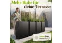 VIVANNO Pflanzkübel Raumteiler Elemento Schwarz - Pulverbeschichtetes Stahlblech Bild 4