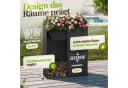 VIVANNO Pflanzkübel Raumteiler Elemento Schwarz - Pulverbeschichtetes Stahlblech Bild 5
