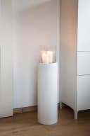 VIVANNO Bodenwindlicht Fiberglas CANDIRO Rund Weiß Matt Bild 1