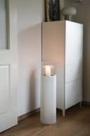 VIVANNO Bodenwindlicht Fiberglas CANDIRO Rund Weiß Matt Bild 2