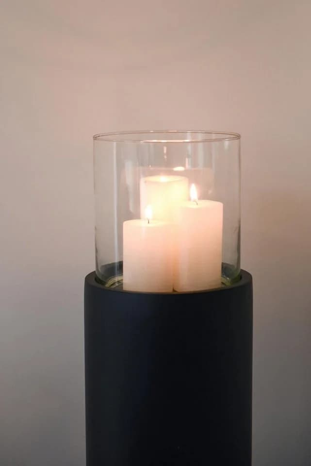 VIVANNO Bodenwindlicht Fiberglas CANDIRO Rund Schwarz Matt - Bild 3