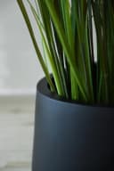 VIVANNO Blumentopf GORDO Rund Schwarz Matt Fiberglas Bild 5