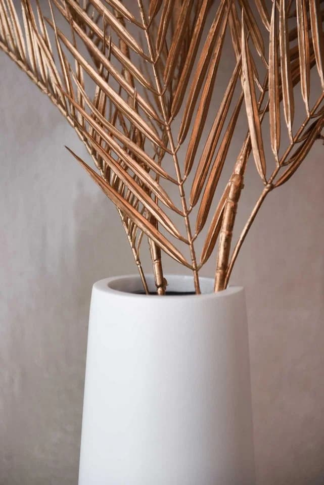 VIVANNO Bodenvase ISONDRA Weiß Matt Fiberglas - Bild 2