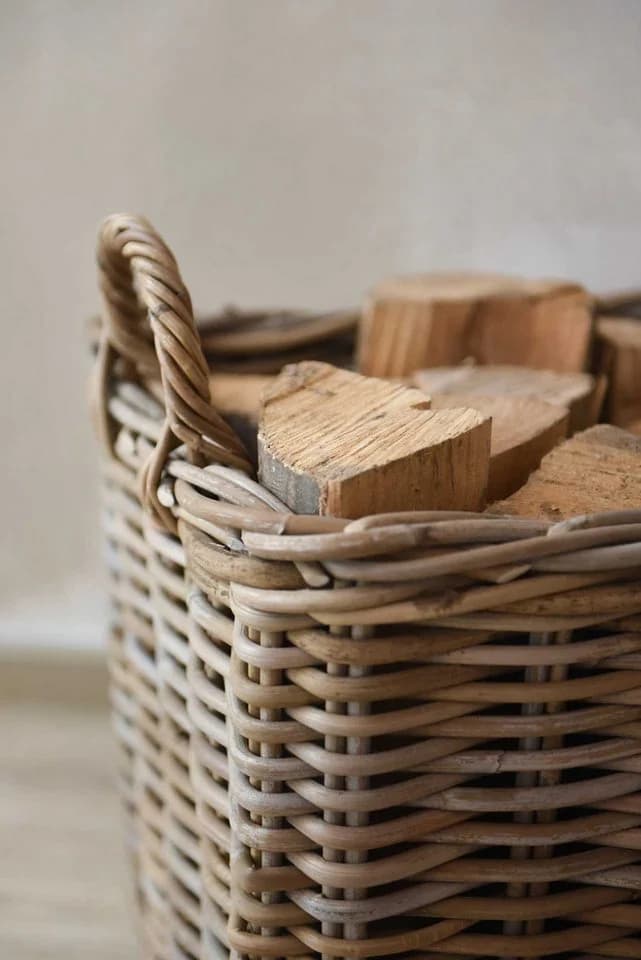VIVANNO Kaminholzkorb Rattan RODAR Kasten Natur Geflochten - Bild 4