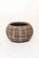 VIVANNO Pflanzkorb Rattan PALLA Rund - Natur Geflochten Bild 5