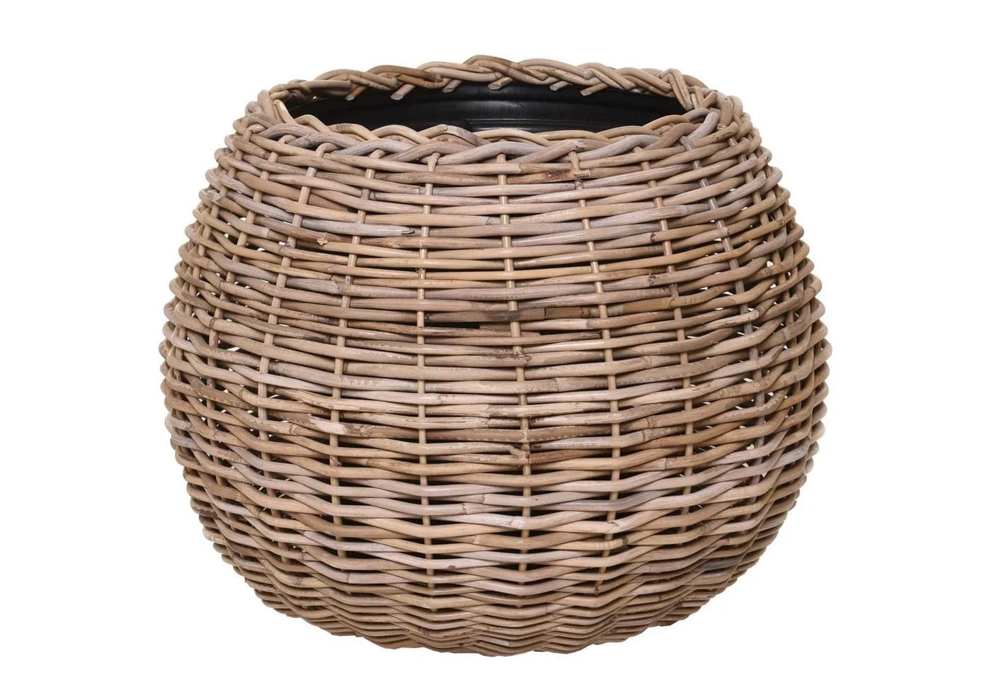 VIVANNO Weidenkorb Rattan PALLA Rund Natur Geflochten - Bild 2