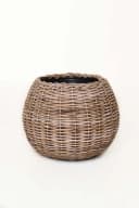 VIVANNO Weidenkorb Rattan PALLA Rund Natur Geflochten Bild 4