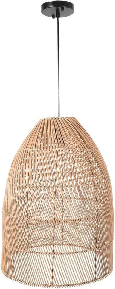 VIVANNO Hängeleuchte Rattan PURE Rund Natur Beige